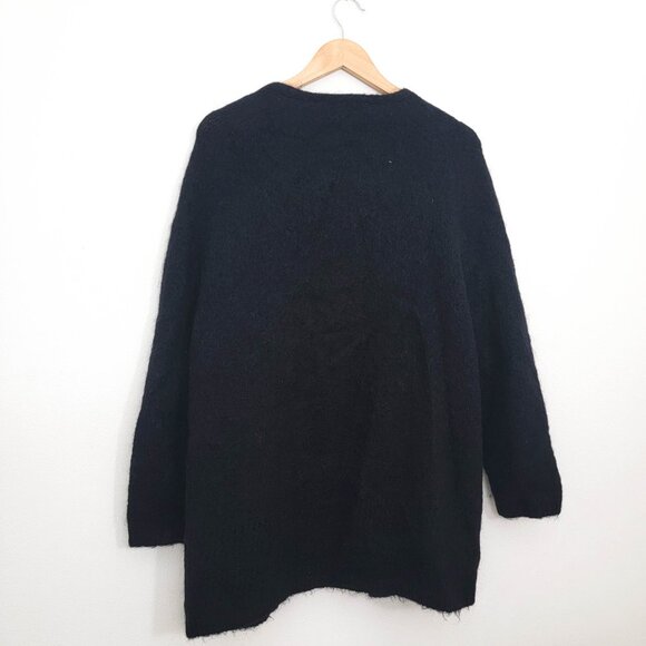 Sezane Georges Open Front Mohair Cardigan in Black Small - Picture 5 of 9